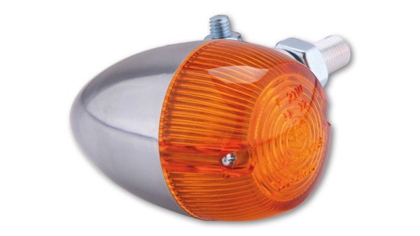 HIGHSIDER Smart Bullet Gloeilamp richtingaanwijzer behuizing zilver / lens oranje (per stuk), voor & achter