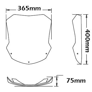 Voorruit origineel type voor BMW F 800 ST (06-12), helder