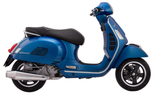 Racing uitlaat voor Vespa GTS/GTS Super/GTV/GT 60 125-300cc, d.w.z., 4T, LC, gepolijst roestvrij staal