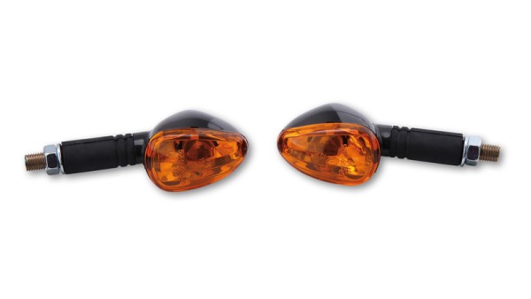 HIGHSIDER Smart Little Duke knipperlichtbehuizing zwart / lens oranje (paar), voor & achter