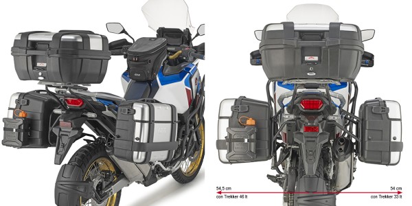 Zijtas bagagedrager PL ONE-FIT voor CRF1100L Africa Twin Adventure Sports (Bj.20-) Givi