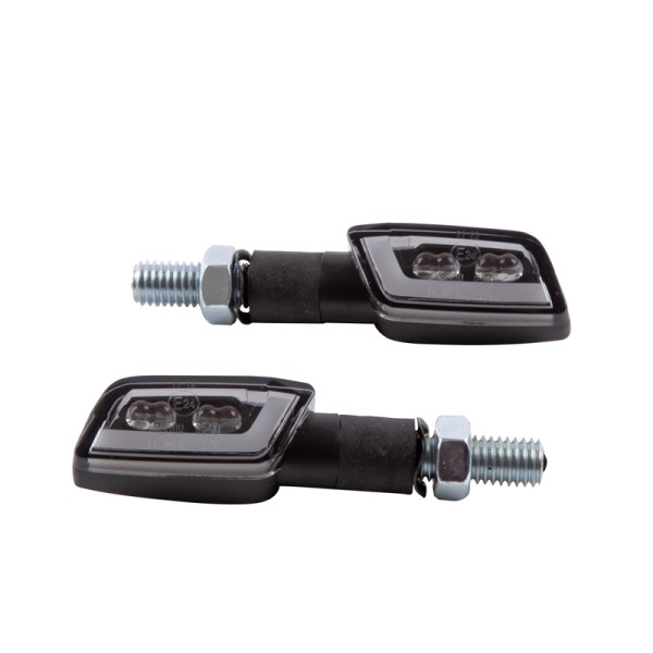 HIGHSIDER Smart Formula-TS LED-knipperlichtbehuizing zwart / lens rookgrijs (paar), voor & achter