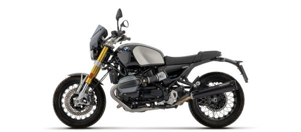 ARROW-uitlaat REBEL DARK Slip-On zwart met zwarte aluminium eindkap voor BMW R 12 nineT (24-)