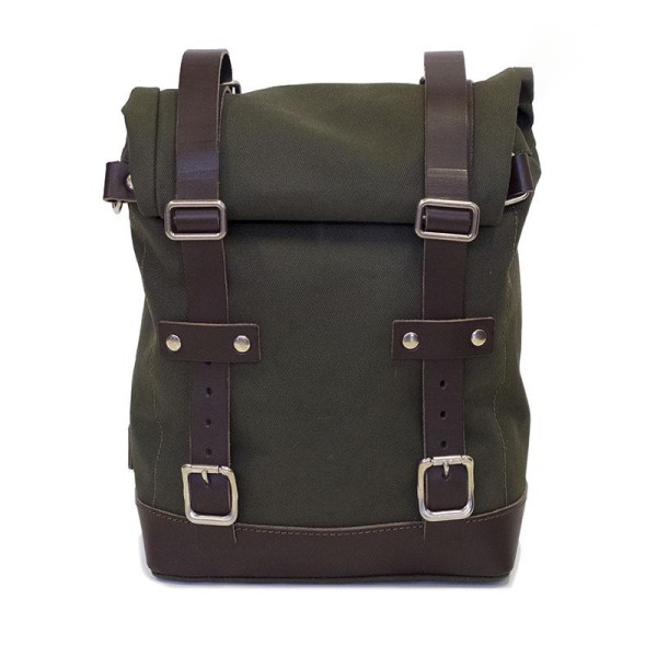 Canvas zijtas 10L-14L - Groen/Bruin - Eenheid Garage