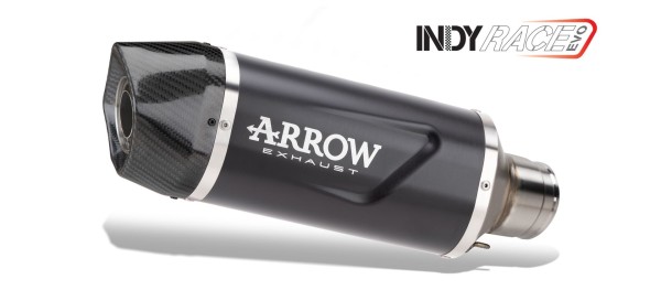 ARROW uitlaat INDY RACE EVO DARK aluminium kap zwart voor Kawasaki Z 1100 /SE (26-)