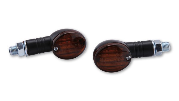 HIGHSIDER Smart Micro-Flash lampen Mini richtingaanwijzerbehuizing zwart / lens rookgrijs (paar), voor & achter