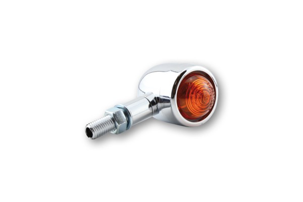 HIGHSIDER Smart Old School Type 1 lamp richtingaanwijzerbehuizing chroom / lens oranje (paar), voor & achter