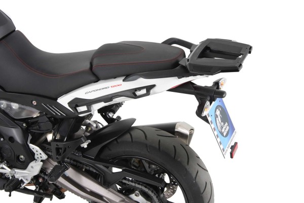 Alurack topkofferdrager zwart voor Aprilia Caponord 1200 (My.13-16) Hepco & Becker