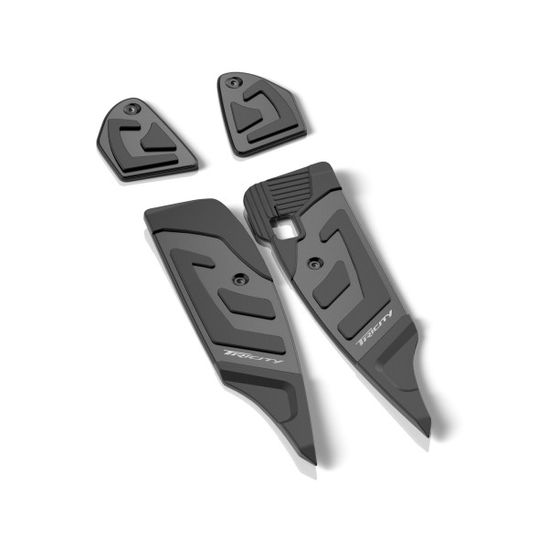 Set aluminium voetplanken in zwart voor de Yamaha Tricity 300 (origineel)