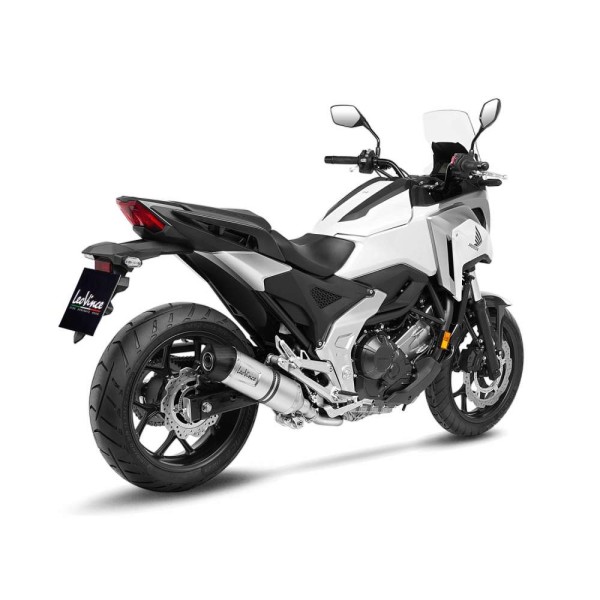 LeoVince uitlaatsysteem LV One Evo voor Honda NC 750 XA, roestvrij staal zilver, slip on, E-certificaat