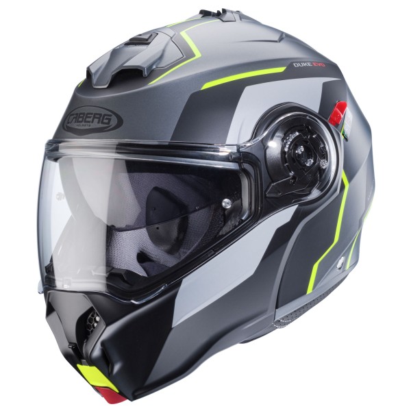 Caberg helm Duke Evo Move mat-pistool metallic/zwart-fluo-geel