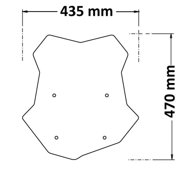 Windscherm op originele beugels voor BMW F 750 (18-23) /850 GS (21-23), donker rookgrijs