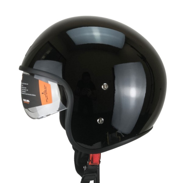 Axxis jethelm Hornet Fiber SV, effen, zwart, glanzend, glasvezel, ECE 22.06
