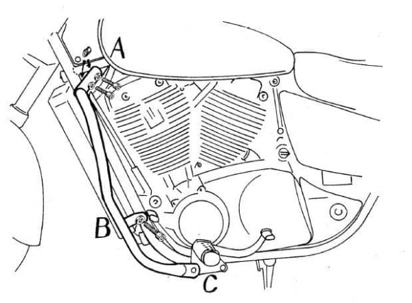 Chroom motorbeschermer voor Honda VT 1100 C2 Shadow (95-00) Hepco & Becker