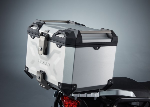 Topkoffer, aluminium, zilver voor Suzuki V-Strom 1050