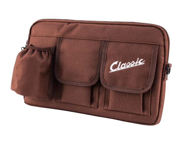 Classic" tas voor bagageruimte/handschoenenkastje Vespa, nylon, tabakbruin