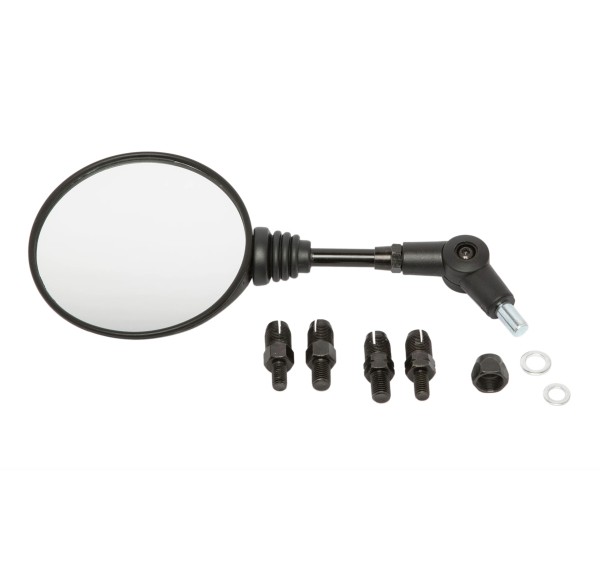 Inklapbare achteruitkijkspiegel zwart Moto Guzzi V85 TT / Aprilia Tuareg 660/Fabriek, RX50 Fabriek, SX50/Fa