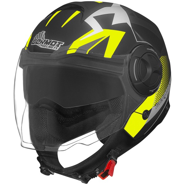 Germot helm GM 650, mat zwart/fluo geel