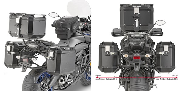 Zijtasdrager voor Trekker Outback voor Yamaha Tracer 900 / Tracer 900 GT (Bj 18-19) Origineel Giv