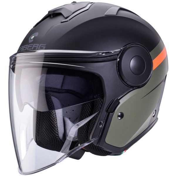 Caberg helm Soho Zephyr mat-zwart/groen-oranje