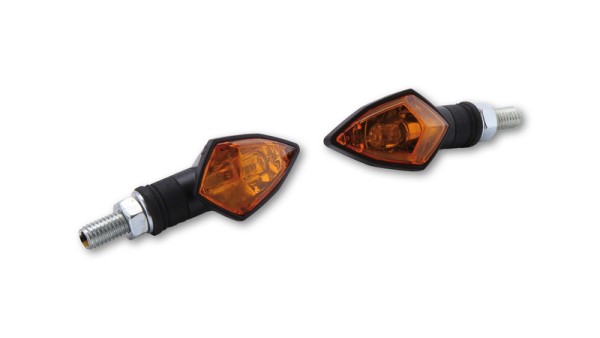 HIGHSIDER Smart Rock lampen Mini richtingaanwijzerbehuizing zwart / lens oranje (paar), voor & achter