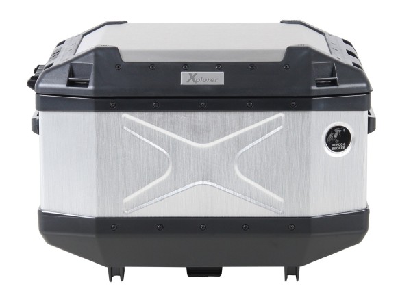 Topkoffer aluminium Xplorer 45 zilver Hepco & Becker
