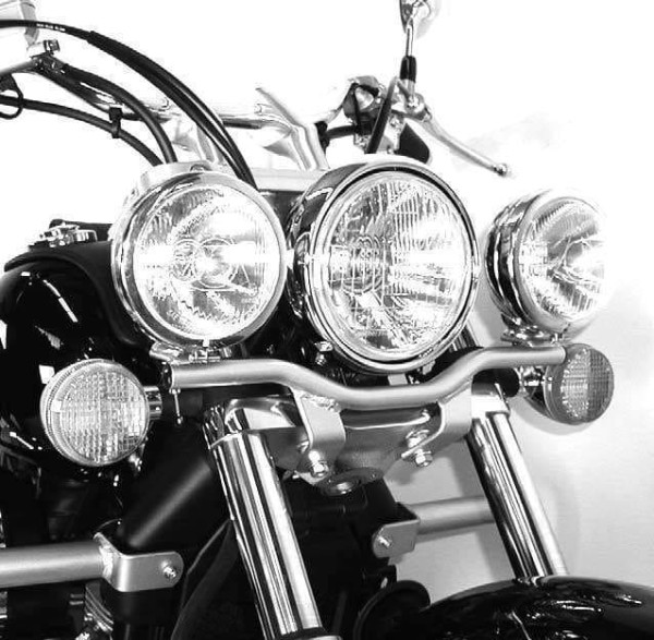 Twinlight extra koplampset (grootlicht) chroom voor Honda VT 750 DC Shadow Spirit (07-13)