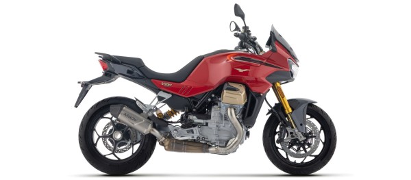 ARROW-uitlaat INDY RACE EVO titanium met carbon eindkap voor Moto Guzzi V 100 Mandello / Stelvio (25-)