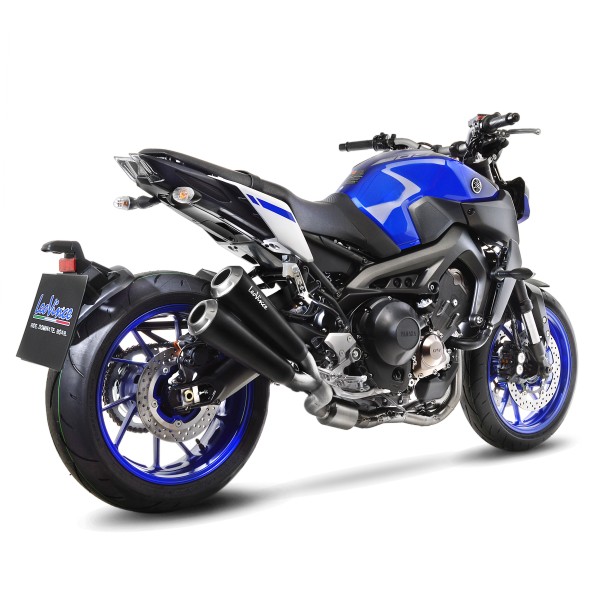LeoVince uitlaatsysteem GP Duals voor Yamaha MT-09, roestvrij staal zwart, slip on, Euro4, E-keurmerk