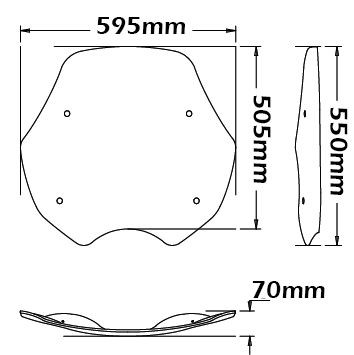 Voorruit origineel type voor BMW R 850 R /R 1100 R (94-02), licht getint