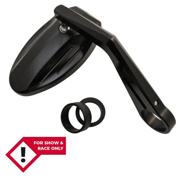 HIGHSIDER smart stuurspiegel Ferrara zwart Met gefreesde groeven (1 st.)