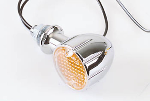 HIGHSIDER Smart Arizona lampen Mini richtingaanwijzerbehuizing chroom / lens oranje (paar), voor & achter