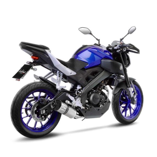 LeoVince compleet systeem LV One Evo voor Yamaha MT-125 /YZF-R 125, zilver, E-keurmerk