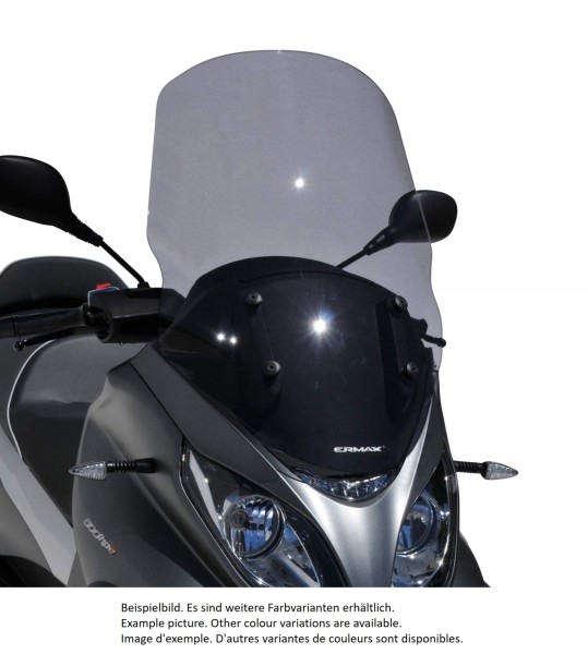 Windscherm ERMAX voor Piaggio MP3 400 HPE (-22), getint/lichtzwart