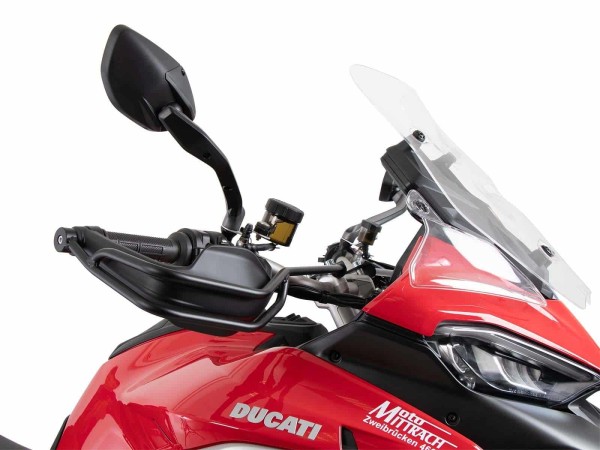 Handvatbeschermer (links + rechts) zwart voor Ducati Multistrada V4 /S /Pikes Peak /Rally /RS (25-)