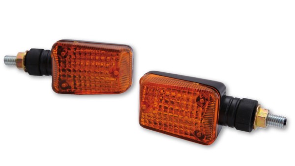 HIGHSIDER Smart Mini lamp richtingaanwijzerbehuizing zwart / lens oranje (paar), voor & achter