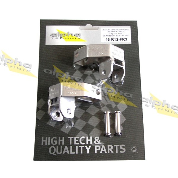alpha Technik Sozius Fußrastenadaptersatz BMW R1200GS