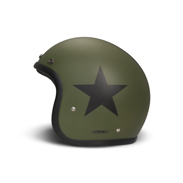 DMD jethelm Retro, groen, mat, Star Green, glasvezel, ECE 22.06