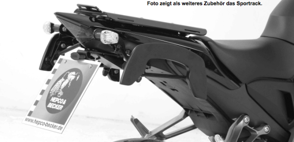 C-Bow zijdrager zwart bij gebruik van R&G kentekenplaathouder voor Honda CB 1000 R (08-16)