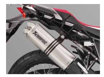 Honda Akrapovic sport demper voor Africa Twin CRF1000L zwart