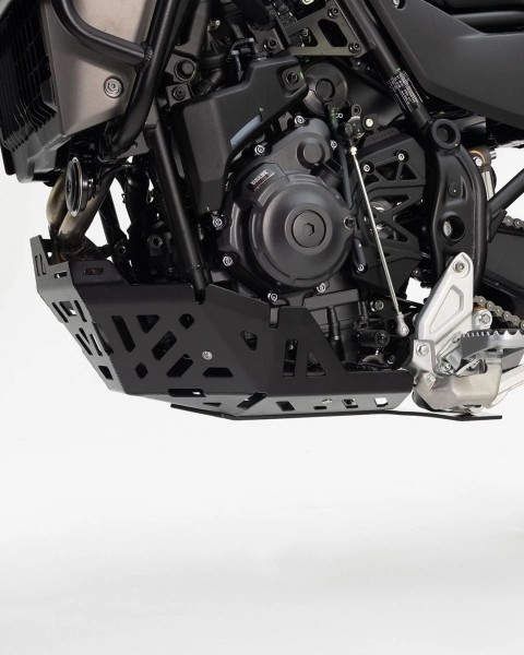 Zwarte motorbescherming van aluminium voor de Yamaha Ténéré 700