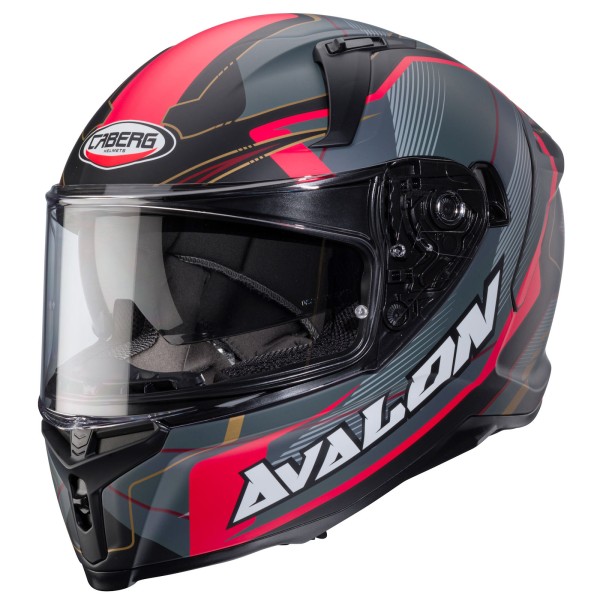 Caberg helm Avalon X Optic mat-zwart/grijs-rood