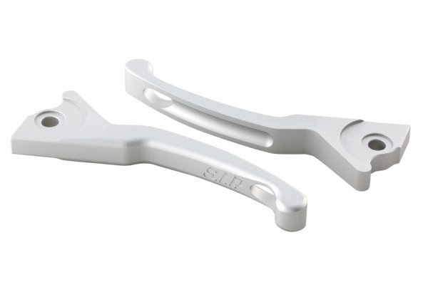 Sport remhendelset Shorty voor Vespa, rechts en links, zilver mat