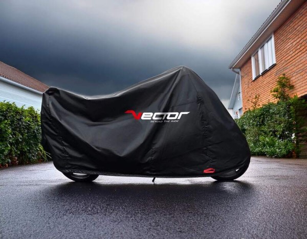 VECTOR H2O Binnen/buiten afdekzeil voor motor/scooter - Zwart - M