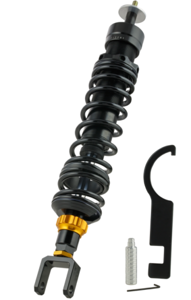 Schokdemper "Black Edition", achter voor Vespa Primavera/Sprint 50cc 2T/4T, zwart