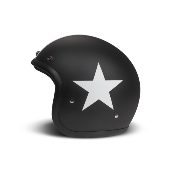 DMD jethelm Retro, zwart, mat, Star Black, glasvezel, ECE 22.06