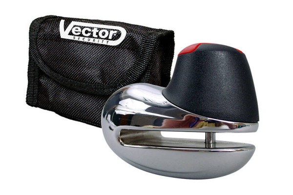 VECTOR Mini remschijfslot met behuizing - Ø6mm chroom