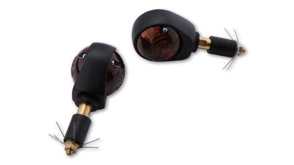 HIGHSIDER Smart ox-eye lampen Stuurknipperlichten Behuizing zwart / Lens rookgrijs (paar), V