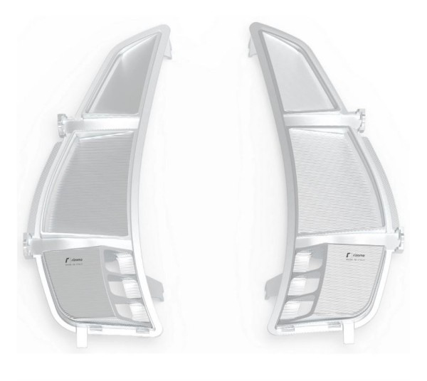 Ventilatierooster RIZOMA bagageruimte voor Vespa GTS/GTS Super/GTV 125-300cc (`23-), zilver