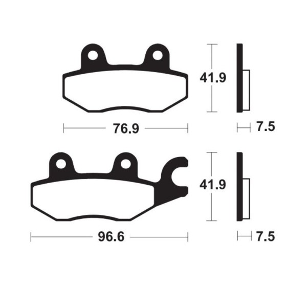 Tecnium gesinterde metalen remblokken - MF455
